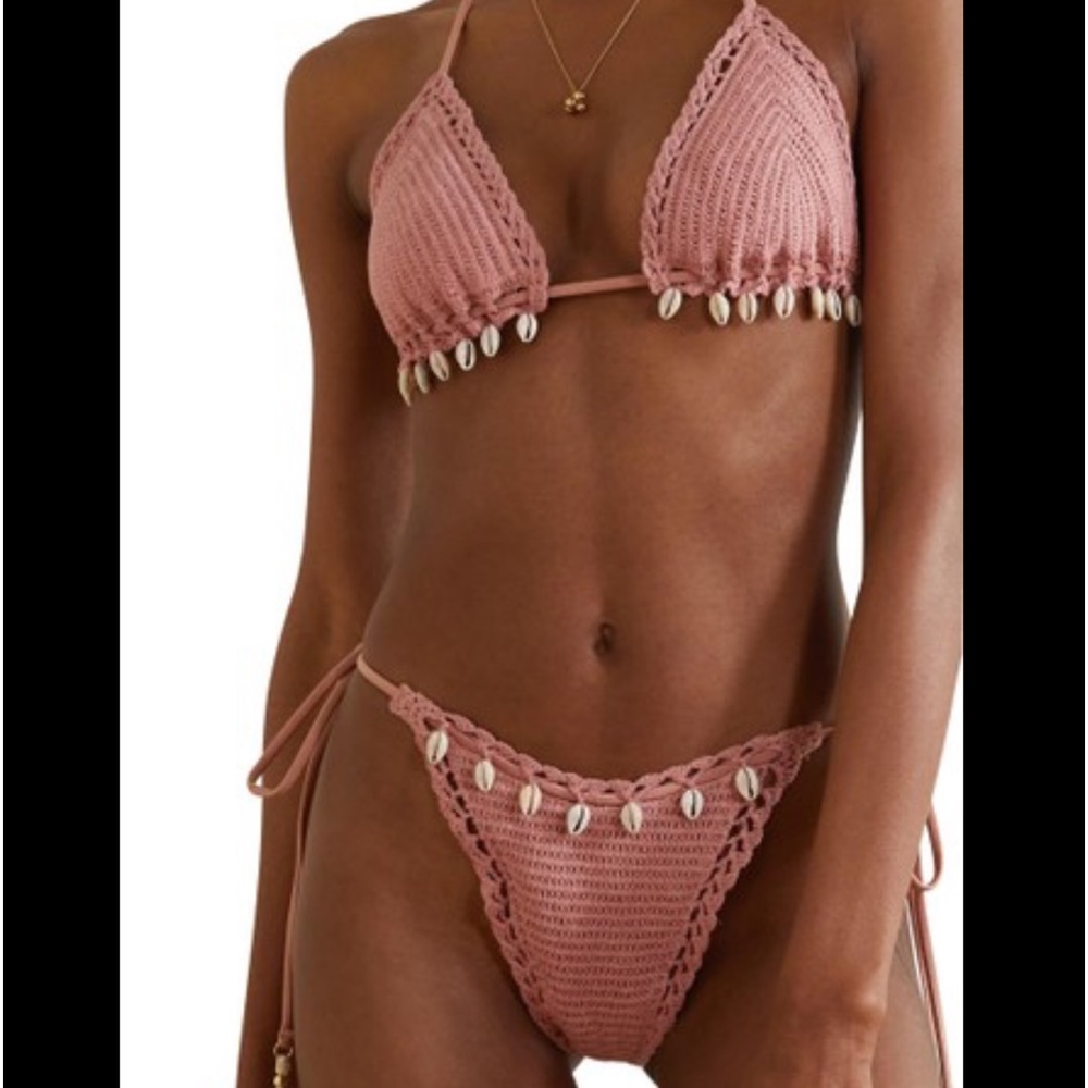 Zimmerman crochet shell bikini